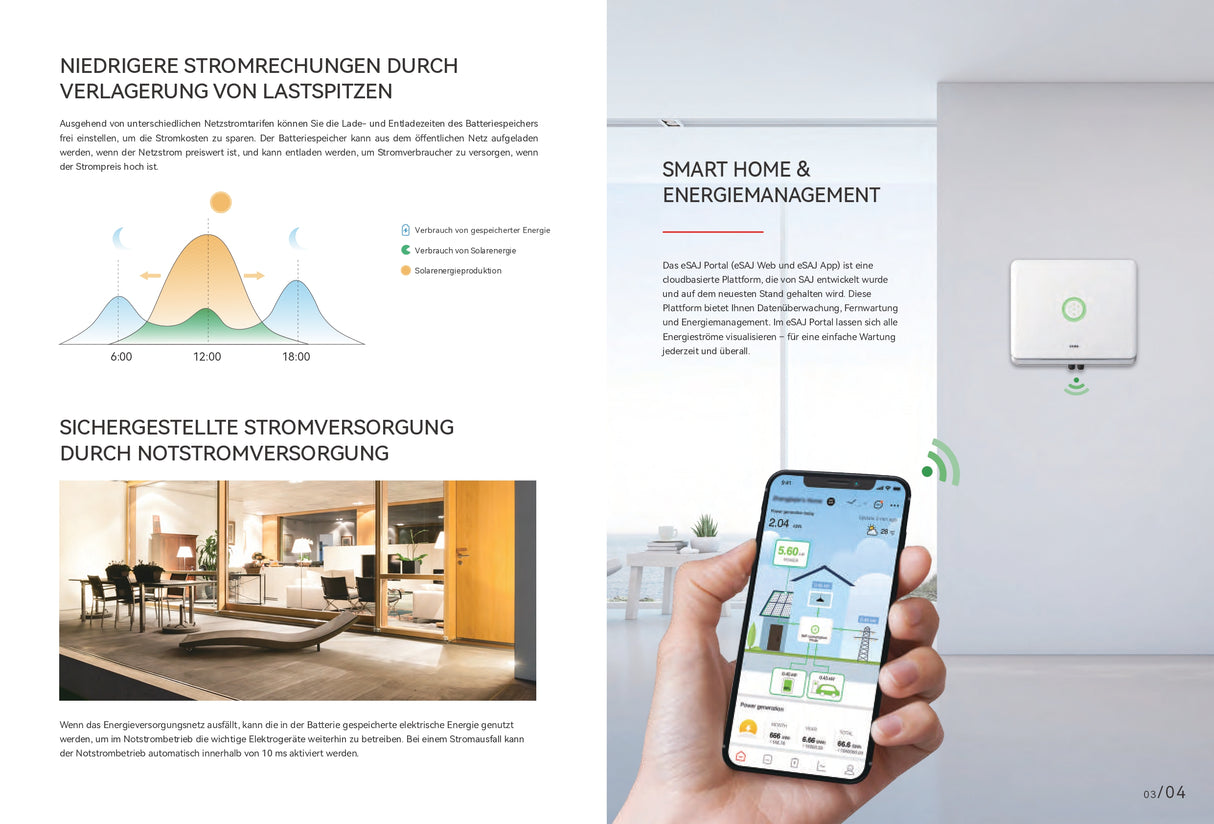 Hochvolt Stromspeicher LiFePo4-Batterie 5kWh BU2-5-HV5 von SAJ Electric