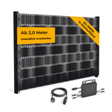 Sunbooster VERTICAL+ bifaziales Solarmodul am Doppelstabmattenzaun