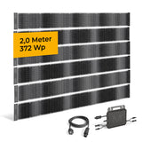 Sunbooster VERTICAL+ 2 m Einzelsystem – Solarzaun-Balkonkraftwerk (372 Wp) Produktdarstellung
