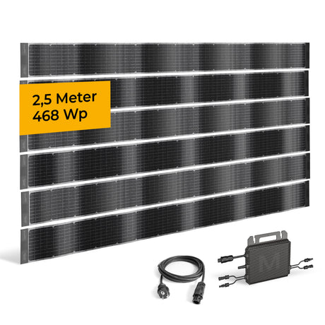 Sunbooster VERTICAL+ 2,5 m Einzelsystem – Solarzaun-Balkonkraftwerk (474 Wp) Produktdarstellung